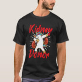 Nieren Transplant Donor Unicorn Chirurgie Recovery T-shirt (Voorkant)