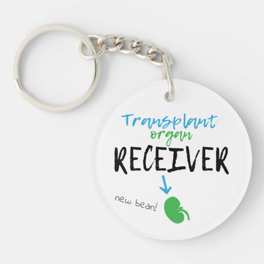 Nieren Transplant New Bean Sleutelhanger (Voorkant)