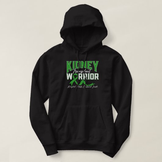 Nieren Transplant Warrior nier disease pat Hoodie (Design voorkant)