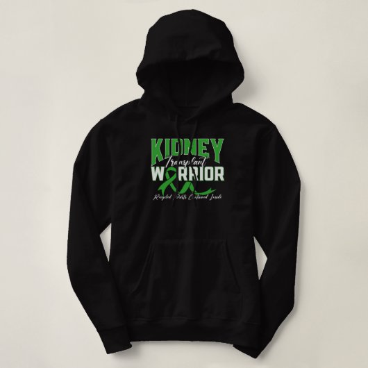 Nieren Transplant Warrior nier disease pat Hoodie (Design voorkant)
