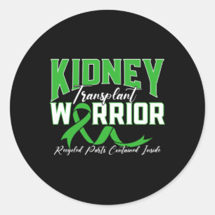Nieren Transplant Warrior Renale Nierziekte Pat Ronde Sticker