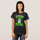 Nieren Ziekte Bewustmaking Unicorn Green Ribbon T-shirt (Voorkant volledig)