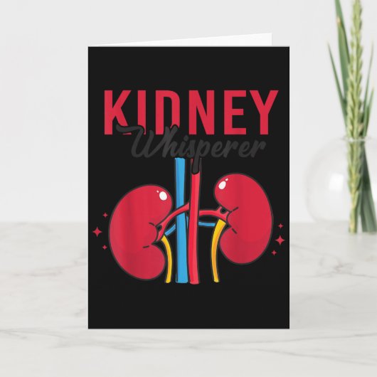 Nierfluisteraar Funny Dialyse Technicus Nephroloog Kaart (Voorkant)