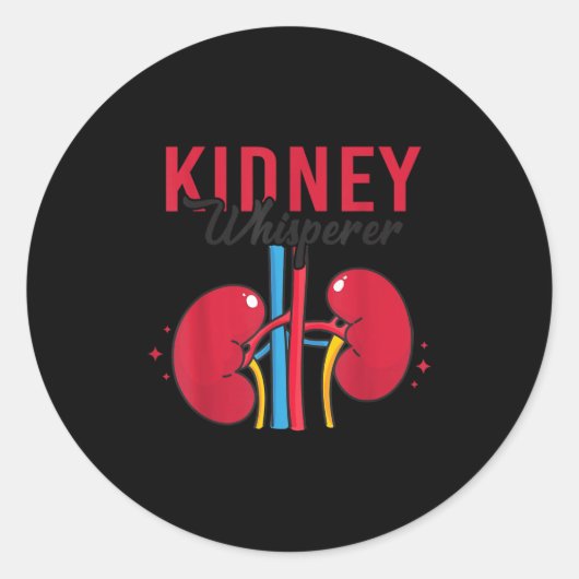 Nierfluisteraar Grappige Dialysetechnicus Nephrolo Ronde Sticker (Voorkant)
