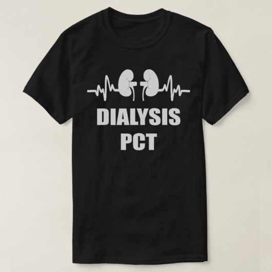 Nierhartslag Dialyse Patiëntenzorg Tech Techni T-shirt (Design voorkant)
