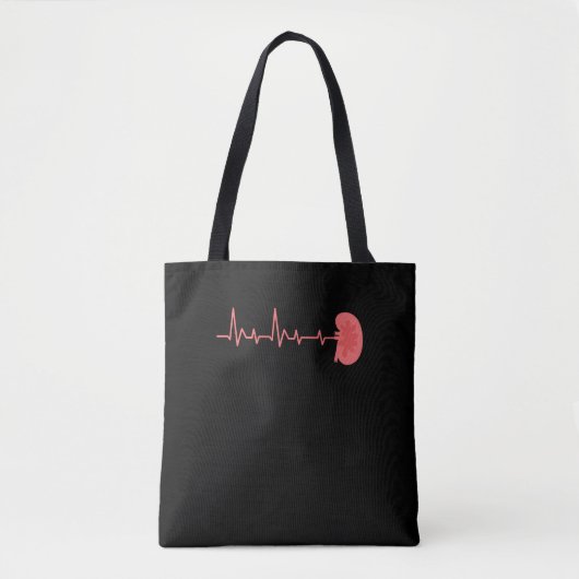 Nierhartslag - ECG Pulse Hartfrequentie Dialyse Tote Bag (Voorkant)