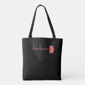 Nierhartslag - ECG Pulse Hartfrequentie Dialyse Tote Bag (Achterkant)