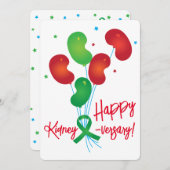 Nierjubileumballonnen  Uitnodiging (Voorkant / Achterkant)