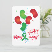 Nierjubileumballonnen  Uitnodiging (Staand voorkant)