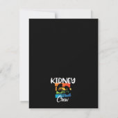 Nierkanker Dialyse Nurse Nephrology Kidney Squad Bedankkaart (Achterkant)