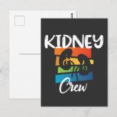 Nierkanker Dialyse Nurse Nephrology Kidney Squad Briefkaart (Voorkant / Achterkant)