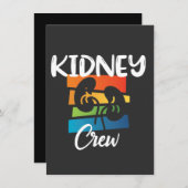 Nierkanker Dialyse Nurse Nephrology Kidney Squad Notitiekaartje (Voorkant / Achterkant)