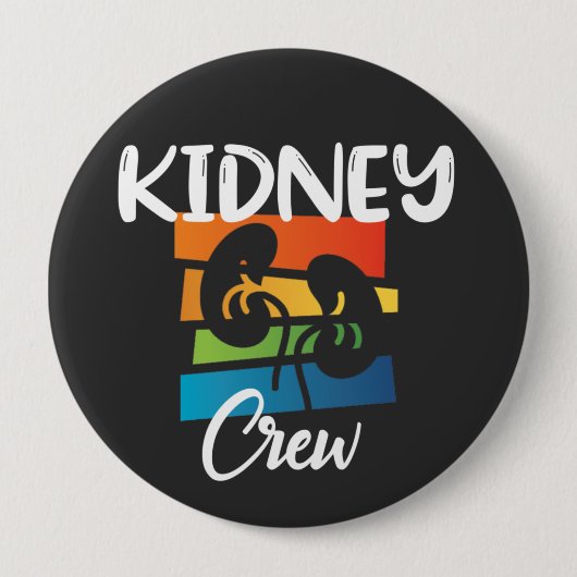 Nierkanker Dialyse Nurse Nephrology Kidney Squad Ronde Button 4,0 Cm (Voorkant)