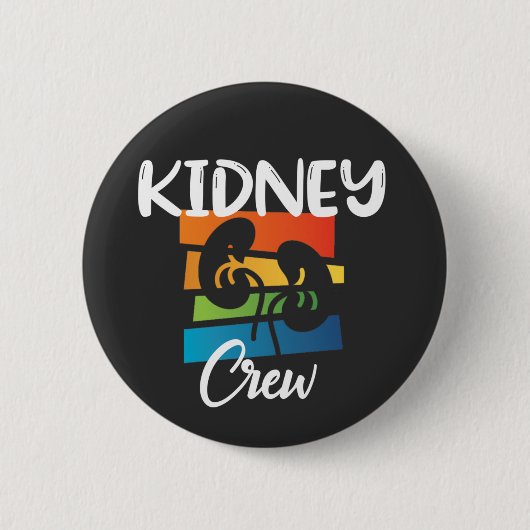 Nierkanker Dialyse Nurse Nephrology Kidney Squad Ronde Button 5,7 Cm (Voorkant)