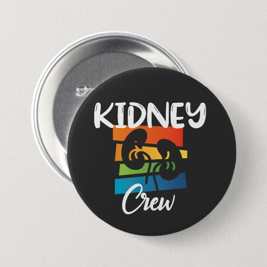 Nierkanker Dialyse Nurse Nephrology Kidney Squad Ronde Button 7,6 Cm (Voorkant /achterkant)