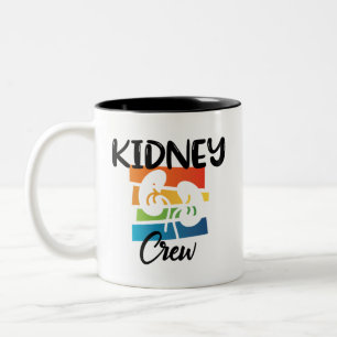 Nierkanker Dialyse Nurse Nephrology Kidney Squad Tweekleurige Koffiemok