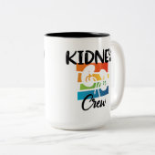 Nierkanker Dialyse Nurse Nephrology Kidney Squad Tweekleurige Koffiemok (Voorkant rechts)
