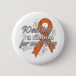 Nierkanker Een lintje voor Mijn Hero v2 Ronde Button 5,7 Cm