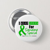 Nierkanker Groen lint voor iemand speciaal Ronde Button 5,7 Cm (Voorkant /achterkant)