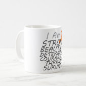 Nierkanker Ik ben een sterke overlevende Koffiemok (Voorkant links)