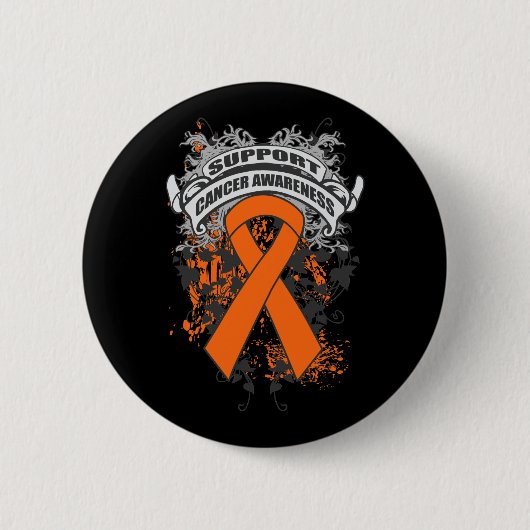 Nierkanker - Kool Support Awareness Slogan Ronde Button 5,7 Cm (Voorkant)