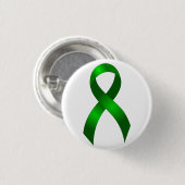 Nierkanker | Leverkanker | Groen lint Ronde Button 3,2 Cm (Voorkant /achterkant)