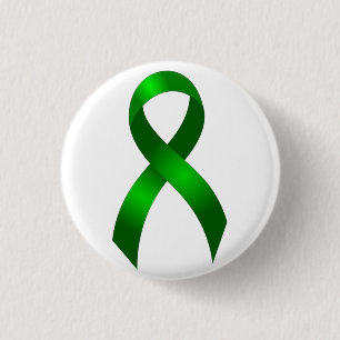 Nierkanker Leverkanker Groen lint Ronde Button 3,2 Cm