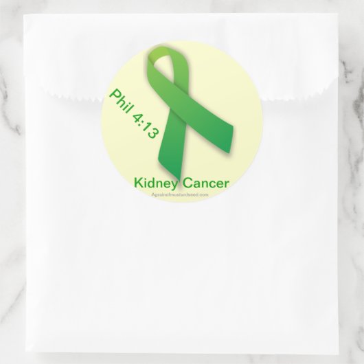 Nierkanker lint ronde sticker (Tas)