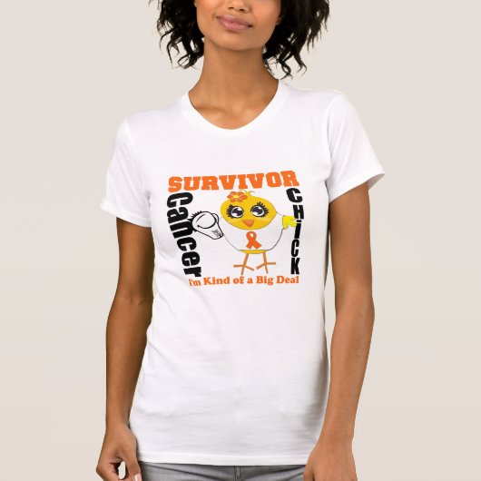 Nierkanker Survivor Chick Ribbon T-shirt (Voorkant)