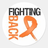 Nierkanker terugvechten ronde sticker (Voorkant)