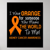 Nierkanker voor iemand die de wereld wil poster (Voorkant)