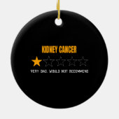 Nierkanker zeer slecht zou niet aanraden keramisch ornament (Achterkant)