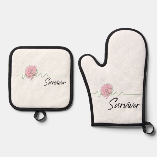 Nieroverlevende Ovenwant & Pannenlap Set (Voorkant)