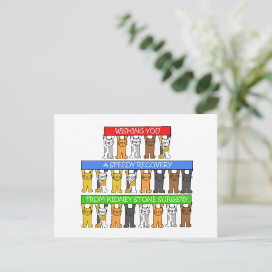 Niersteenoperatie snel herstel briefkaart (Staand voorkant)