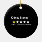 Nierstenen - niet aanbevolen - urineren keramisch ornament (Achterkant)