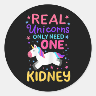 Niertransplantaat nierchirurgie Schattigee eenhoor Ronde Sticker