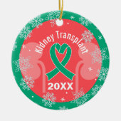 Niertransplantatie Custom Holiday Snowflake Orname Keramisch Ornament (Voorkant)