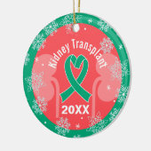 Niertransplantatie Custom Holiday Snowflake Orname Keramisch Ornament (Links)