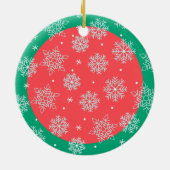 Niertransplantatie Custom Holiday Snowflake Orname Keramisch Ornament (Achterkant)