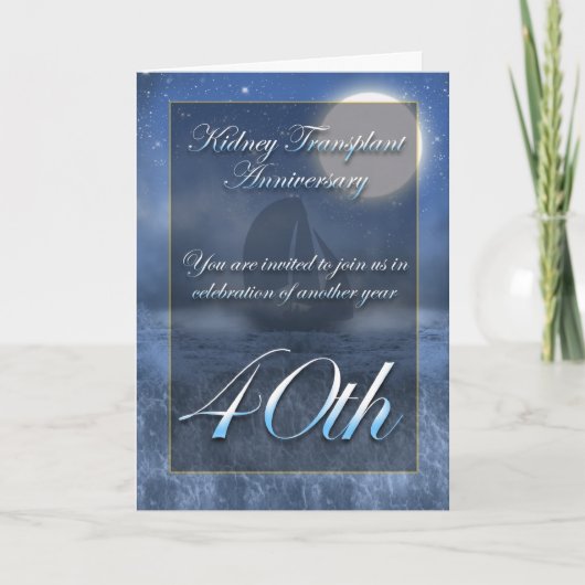 Niertransplantatie Jubileum op uitnodiging (Voorkant)