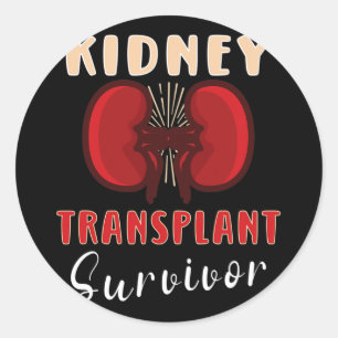 Niertransplantatie Nierdonor Nierziekte 6 Ronde Sticker