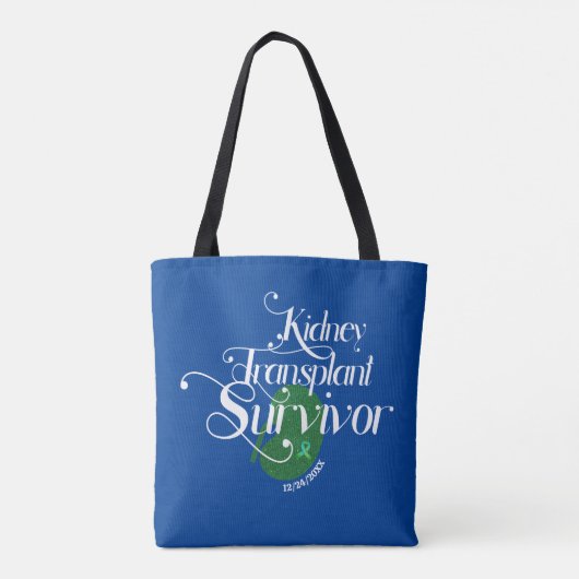 Niertransplantatie Overleving Tote Bag (Achterkant)