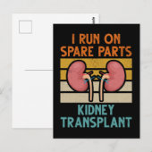 Niertransplantatie reserveonderdelen uit het verle briefkaart (Voorkant / Achterkant)