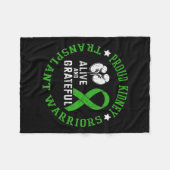 Niertransplantatie strijders levend en dankbaar fleece deken (Voorkant (Horizontaal))