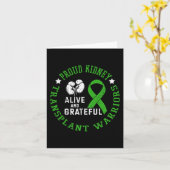 Niertransplantatie strijders levend en dankbaar kaart (Gele Bloem)