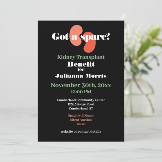 Niertransplantatie voordeel fondsenwerving ontwerp kaart (Staand voorkant)