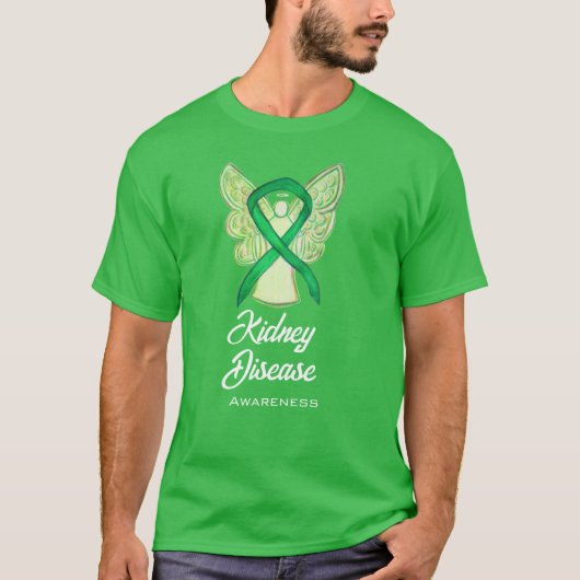 Nierziekte Awareness Lint Engel Art Shirt (Voorkant)