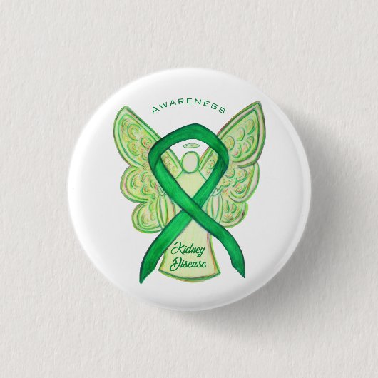 Nierziekte Awareness Lintengel Button (Voorkant)