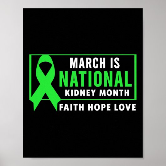 Nierziekte Awareness Maand Poster (Voorkant)