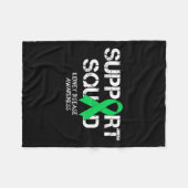 Nierziekte Awareness Support Squad Mannen Vrouwen Fleece Deken (Voorkant (Horizontaal))